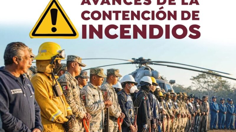 Continúan avances en la contención del incendio forestal en La Cruz de Huanacaxtle