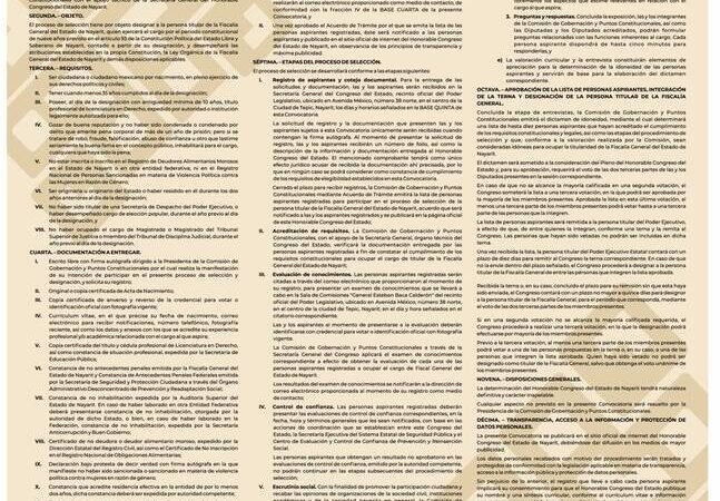 Abre Congreso proceso para designar titular de la Fiscalía